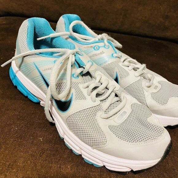 Excellent NIKE Structure 15 Running Shoes Womens 9.5 US 41 EUR Light Grey Turq. - Picture 6 of 11
